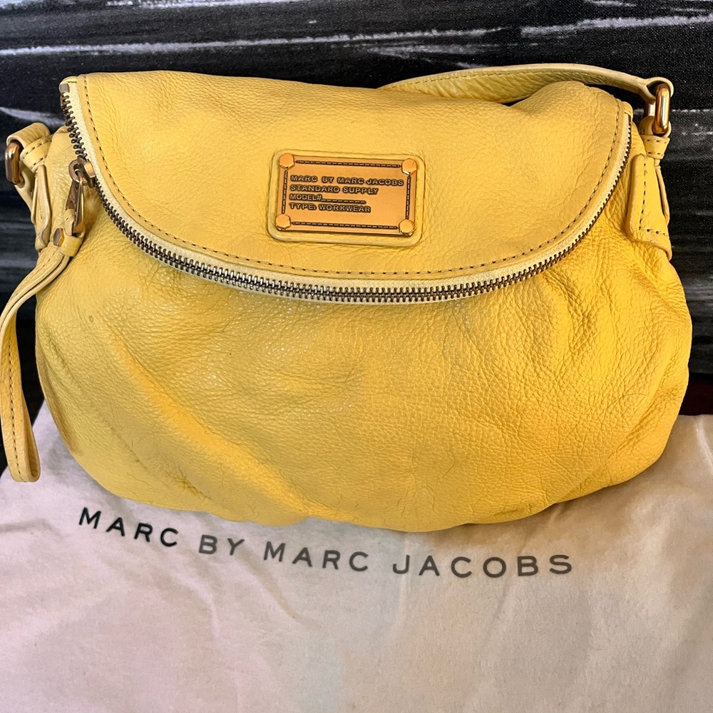 Marc Jacobs Yellow Leather Crossbody Bag - with dust bag